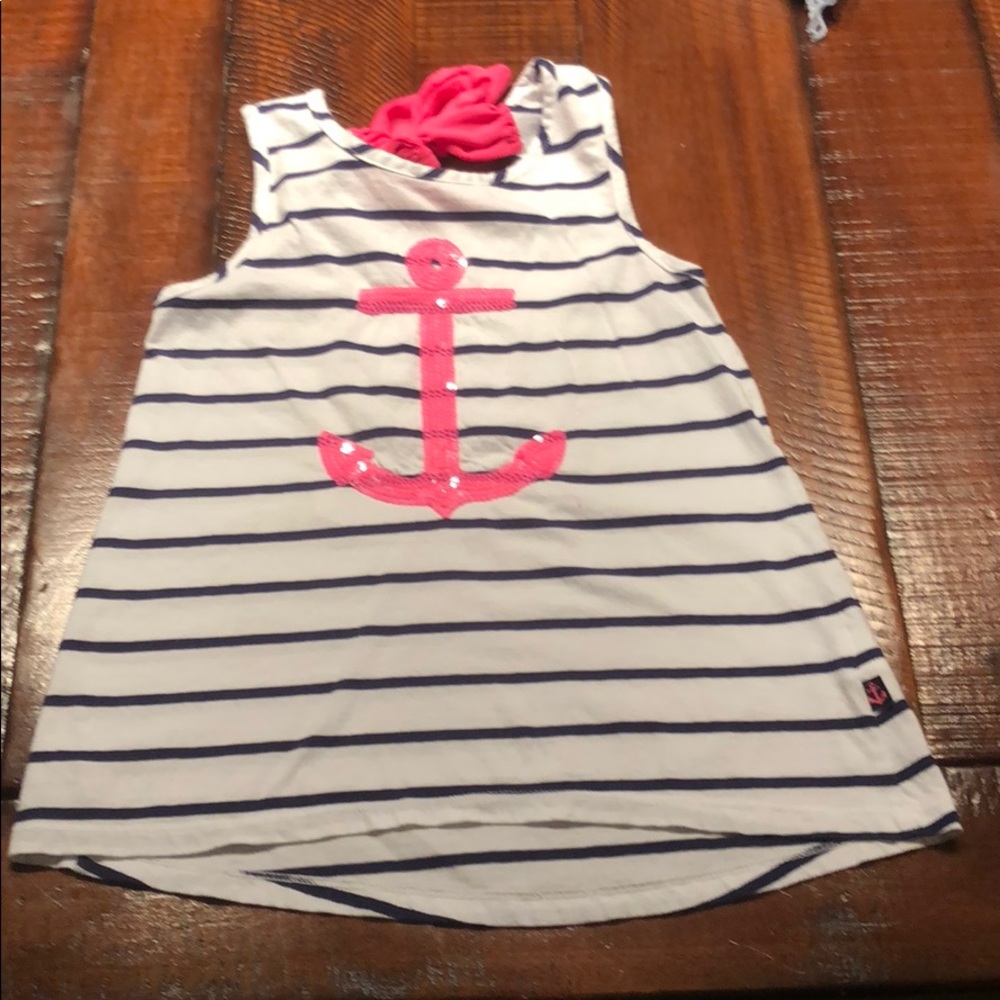 Adorable Girl’s anchor tank top